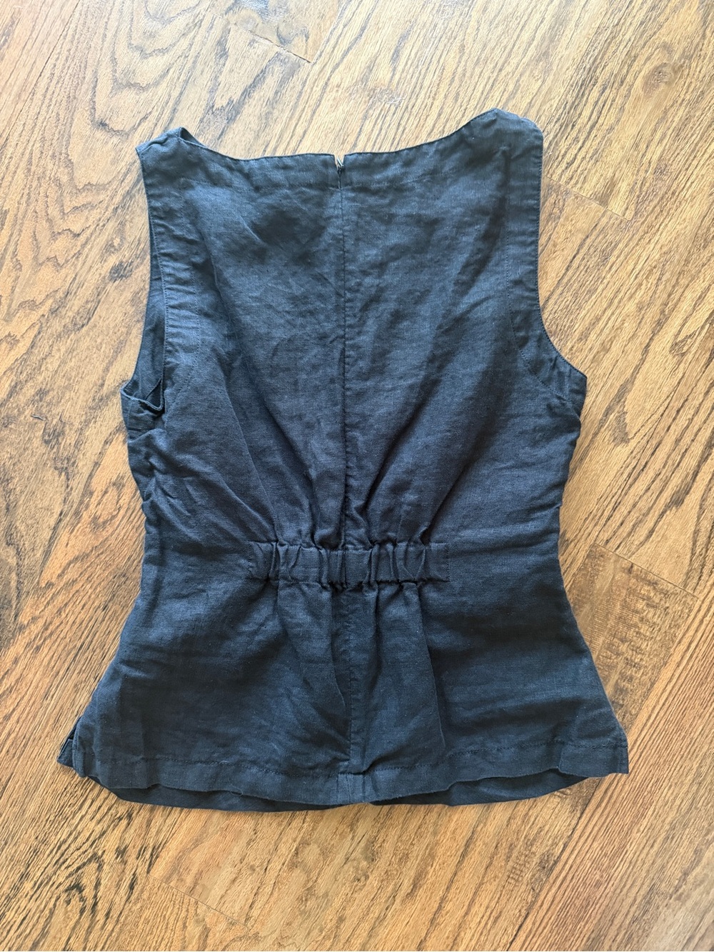 Madewell Size 8 cinched boatneck sleeveless top - Picture 6 of 8